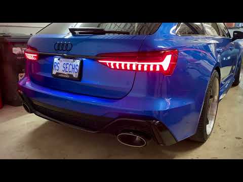 Audi RS6 Avant start up with Akrapovic