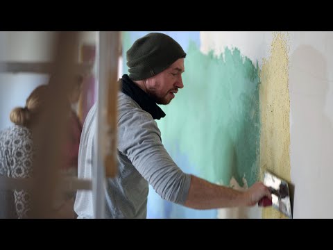 verrückte Wandmalerei mit Kalk-Effektputz