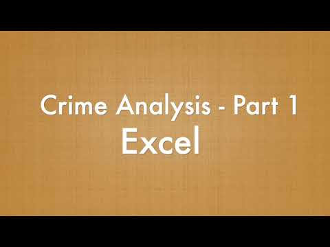 Crime Analysis Part 1 Excel
