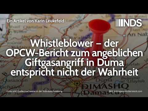 Whistleblower – OPCW-Bericht zum angeblichen Giftgasangriff in Duma entspricht nicht der Wahrheit