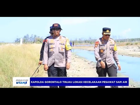 KAPOLDA GORONTALO TINJAU LOKASI KECELAKAAN PESAWAT SAM AIR