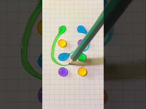 Connect the drops of color (38) #shorts #art #colors #funny #mixing  #satisfying #trending #viral