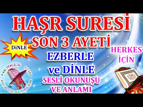 Learn Last 3 Verses of Surah Al-Hashr - Memorise Surah Al-Hashr with Tajweed  Easy Memorization