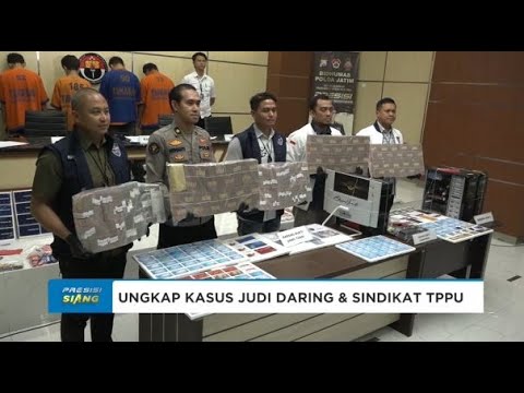 POLDA JATIM UNGKAP KASUS JUDI DARING &amp; SINDIKAT TPPU TERORGANISIR