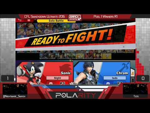 CFL Smackdown 206 Ultimate - Nightmare (Sonic) vs Teds (Chrom) - Pools