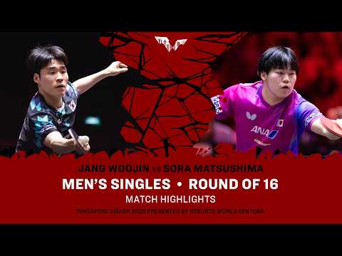 Jang Woojin vs Sora Matsushima | MS R16 | #WTTSingapore2026