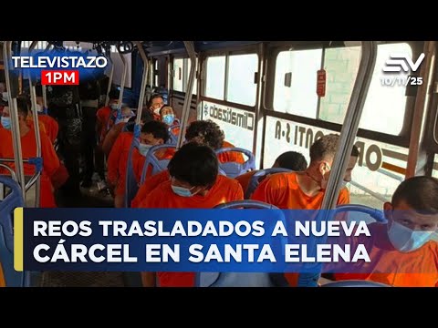 Traslado aéreo de reos a nueva cárcel de Santa Elena bajo control militar | Televistazo 1PM #ENVIVO🔴