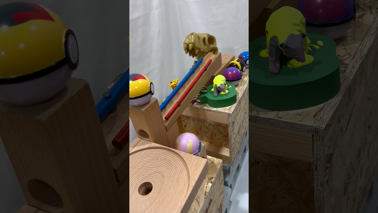 HABA Melody Slope + Wooden Funnel ☆ Oddly satisfying marblerun ASMR①