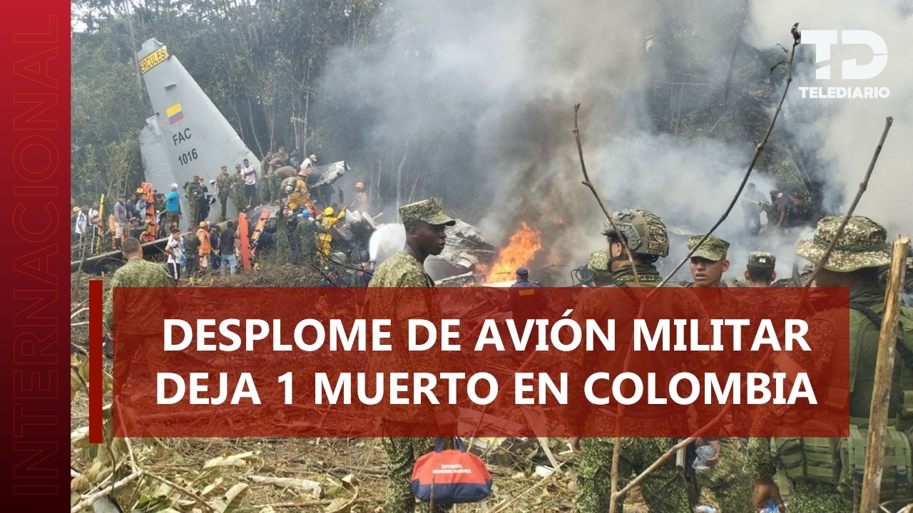 Avión Hércules de Colombia se estrella con más de 100 pasajeros a bordo