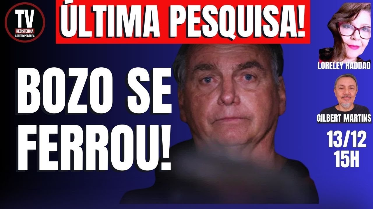 [AO VIVO] SEM SAÍDA! PESQUISA BOMBÁSTICA MOSTRA, ATÉ BOLSONARISTAS ESTÃO CONVENCIDOS! (13/12/2024)