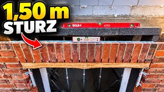 Klinkersturz über 1,50 m mauern – Schritt für Schritt