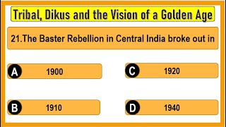Class 8 SST History - Chapter 4 Tribals, Dikus and the Vision of a Golden Age MCQ with Answers