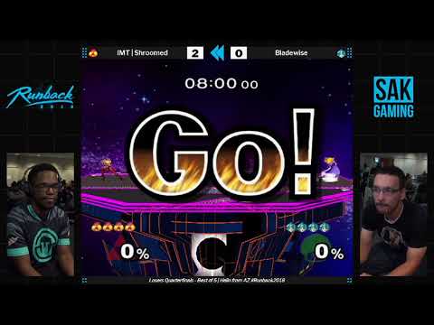 Runback 2018 Top 48 Losers Quarters - IMT|Shroomed (Sheik) vs Bladewise (Peach)