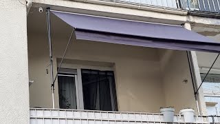 FLORABEST Klemmmarkise 300x150 cm, für Balkon & Terrasse mit Ausfallarmen ( Lidl )