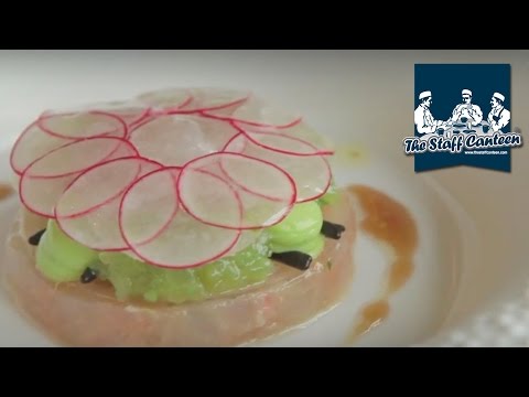3 Michelin-starred chef Peter Goossens creates a fresh langoustine with radish and ponzu recipe