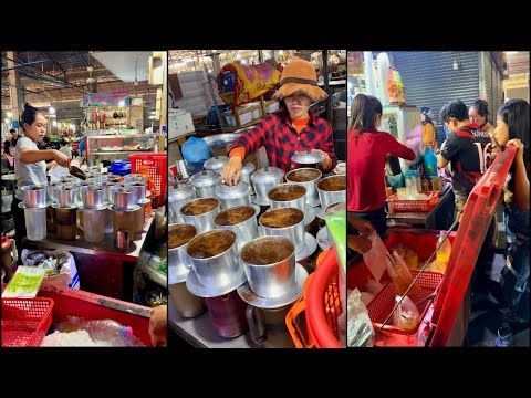 Cheap and Busy Drinks Inside Samaki Market in Siem Reap, Cambodia