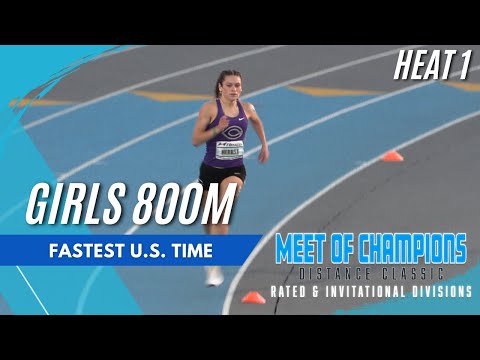 2025 TF - Meet of Champions Distance Classic - Girls 800M Invite - Heat 1 - FASTEST TIME IN THE US!!