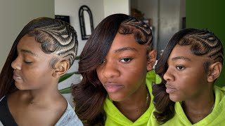 Braided Mohawk TUTORIAL | Half Braided Half Weave