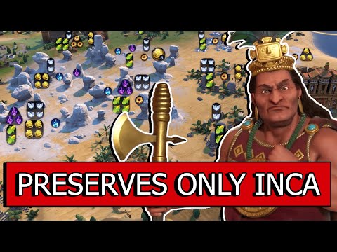 DEITY PRESERVES ONLY Insane Wonder Petra Yields As Pachacuti - Civ 6 Inca Pt. 2