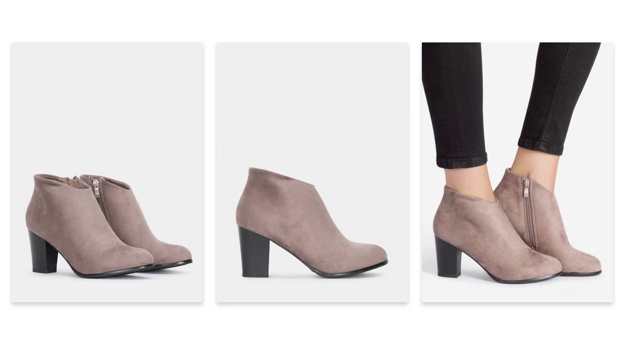 Botki na słupku Della Khaki - DeeZee.pl