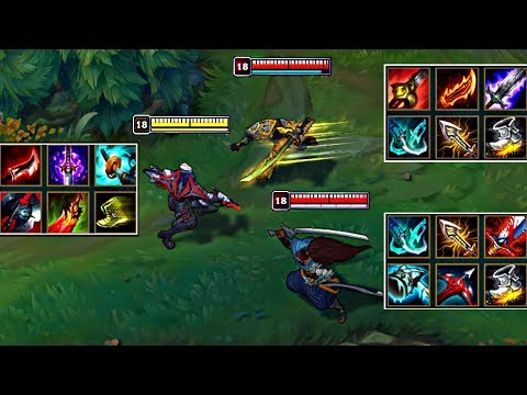 ZED vs MASTER YI & YASUO FULL BUILD FIGHTS - Best Zed Moments