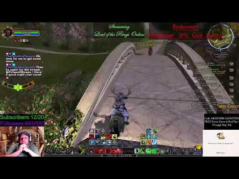 Poteen playing LOTRO, MARINER (Blue line) getting to lvl 70