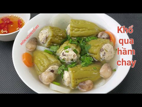 Canh khổ qua chay
