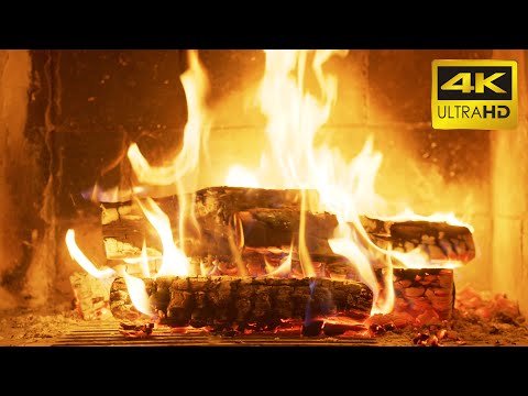 🔥 Relaxing Fireplace (10 HOURS) with Burning Logs and Crackling Fire Sounds for Stress Relief 4K UHD