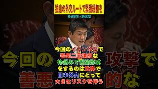 【神谷宗幣】日本は独自のルートで中東情勢の緊張緩和に務めるべきである！【消費税廃止】【国会レポート】#shorts
