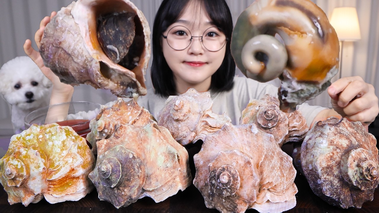 쫄깃함 끝판왕 큼직한 소라찜 먹방🐚Chewy & Bouncy Steamed Whelk Mukbang ASMR