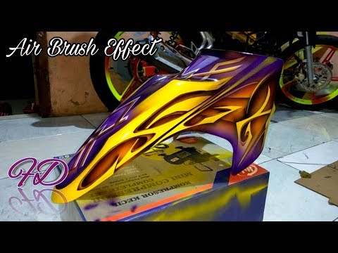 Belajar Tahap Airbrush Motif Tengkorak Tangki Rx King Skull