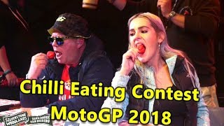 Chilli Eating Contest MotoGP Silverstone Woodlands August 2018