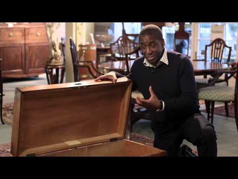 19th century brass bound camphorwood box