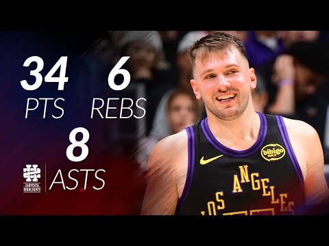 Luka Doncic 34 pts 6 rebs 8 asts vs Grizzlies 25/26 season