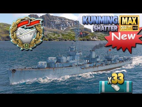 New destroyer Kunming: Thriller on map Shatter - World of Warships
