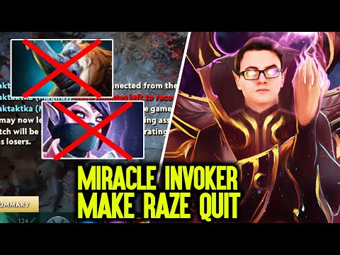 When Miracle Picks Invoker - Made 2 Games Raze Quit Dota 2