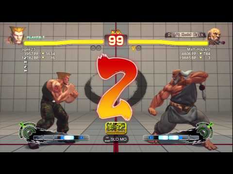 jigee23 [Guile] Vs Matt-Hazard [Gouken] SSF4 AE Online Ranked Matches - PSN