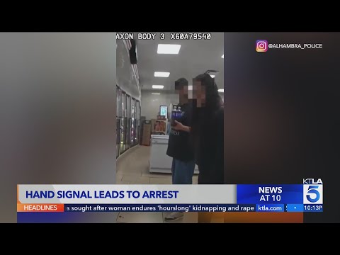 Hand signal for distress leads to arrest in Alhambra