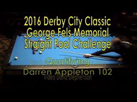 Darren Appleton 102 Ball Run DCC Straight Pool Challenge 2016