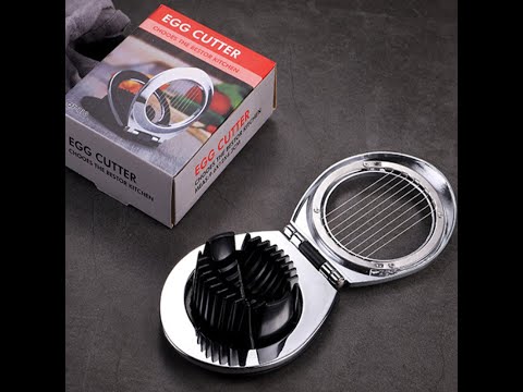 Bugucat Egg Slicer, 304 Stainless Steel  Egg Splitter Chopper with 2 in 1 Kitchen Tool for Eggs