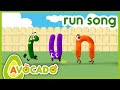 Run Song | Dance song for kids & Sing-Along and dance & Phonics | AVOCADO abc