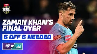 Zaman Khan Final Ball THRILLER! 6 To Win Off The Last Over 🫣 | #BBL15