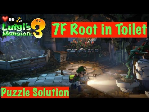 Luigi's Mansion 3 | Toilet Root Puzzle - Vine Bathroom 7F | Floor 7