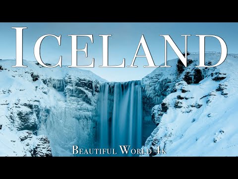 Iceland Winter 4K Nature Relaxation Film - Meditation Relaxing Music - Amazing Nature