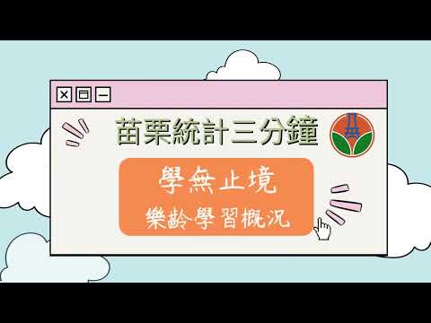 112年-苗栗統計3分鐘-學無止境-苗栗縣樂齡學習概況