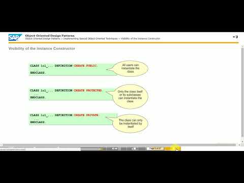 SAP ABAP Training Video Series  || Object-Oriented Design Patterns   TAW 12 (Unit 8)