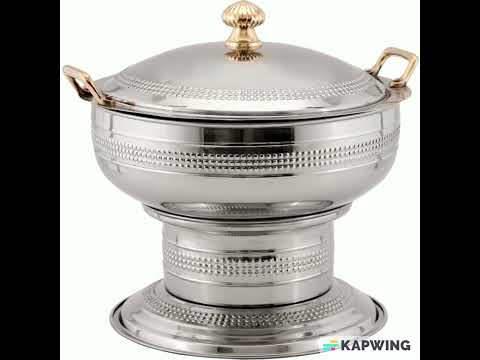 Heritage round stainless steel buffet chafing dish