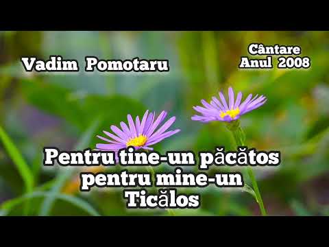 Vadim Pomotaru - Pentru tine-un Păcătos  pentru mine-un Ticălos. | O Cântare Adevărat din anul 2008.