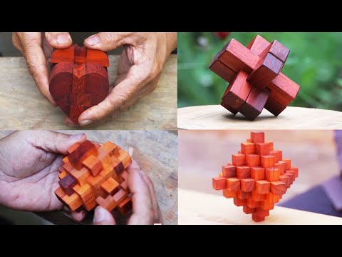 Chinese Master Carpenter Made Many Kinds Of Burr Puzzles Out Of Wood!#Wooden Puzzle#Mtc#Woodworking