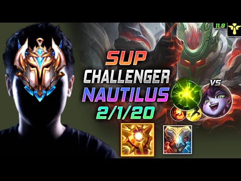 Challenger Nautilus Support vs Lulu - 챌린저 서폿 노틸러스 템트리 룬 솔라리 여진 ノーチラス Наутилус 深海泰坦 - LOL KR 11.9
